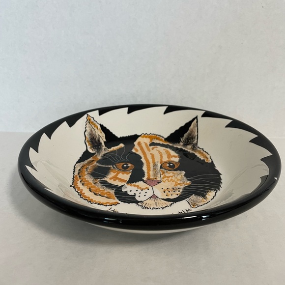 Cats by Nina Black and Orange Cat 8” Bowl - Picture 2 of 5